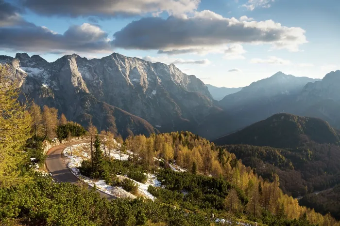 Framed Print : Slovenia; Triglav National Park; Julian Alps; autumn colours in the mountains of the Julian Alps