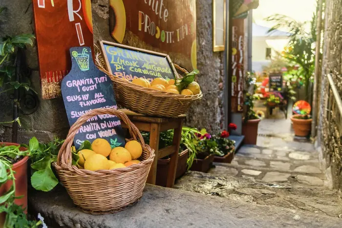 Framed Print : A small cafe, Cinque Terre, Italy Framed Print : A small cafe, Cinque Terre, Italy