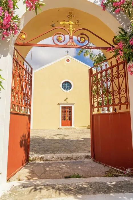 Framed Print : Small chapel in Fiscardo, Kefalonia, Ionian Islands, Greek Islands, Greece Framed Print : Small chapel in Fiscardo, Kefalonia, Ionian Islands, Greek Islands, Greece