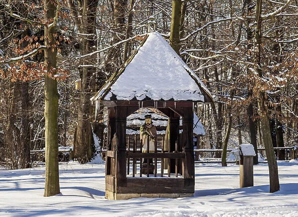 Small Chapel, Lublin Open Air Museum, winter, Lublin Voivodeship, Poland