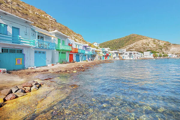 The small fishing village of Klima, Klima, Milos Island, Cyclades Islands, Greece