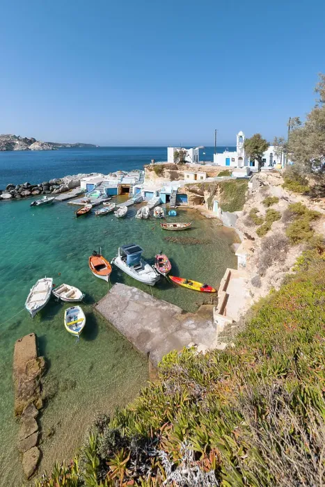Framed Print : The small fishing village of Mandrakia, Plaka, Milos Island, Cyclades Islands, Greece