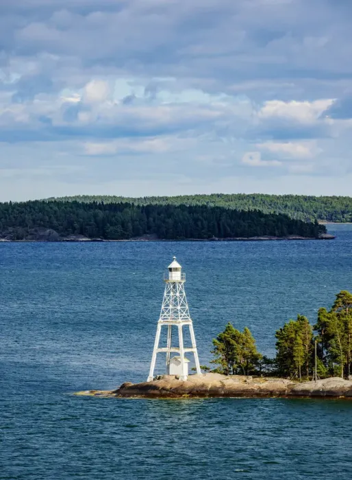 Framed Print : Small lighthouse at the waterway to Turku, Finland Framed Print : Small lighthouse at the waterway to Turku, Finland