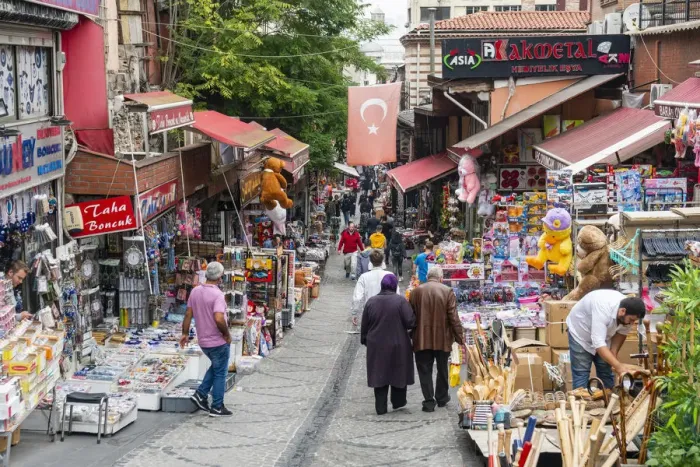Framed Print : One of the small streets in the centre of Instanbul, Turkey Framed Print : One of the small streets in the centre of Instanbul, Turkey