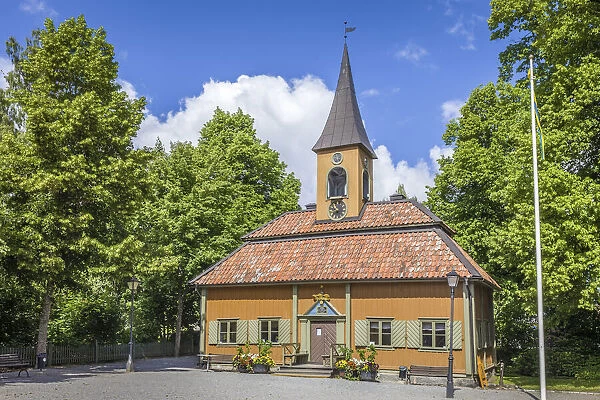 Smallest town hall of Sweden in Sigtuna, Stockholm County, Sweden