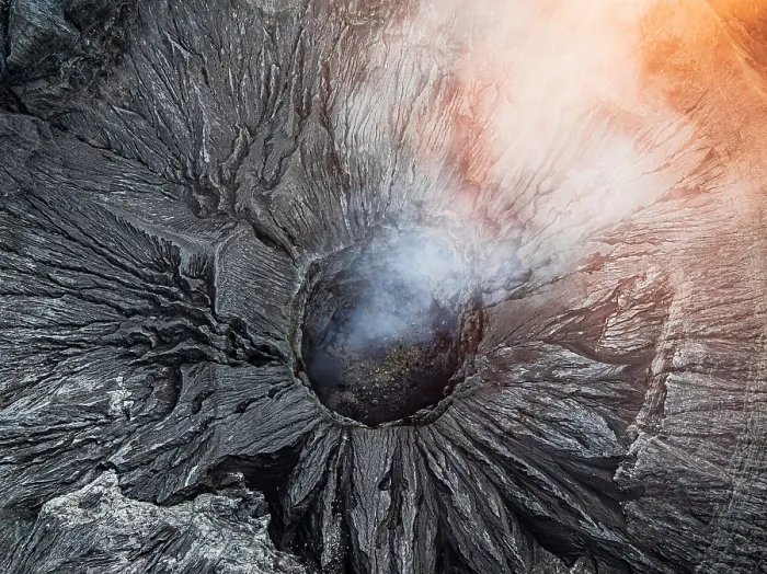 Framed Print : Smoke from Bromo volcano, overhead view, Bromo Tengger Semeru National Park, East Java, Indonesia Framed Print : Smoke from Bromo volcano, overhead view, Bromo Tengger Semeru National Park, East Java, Indonesia