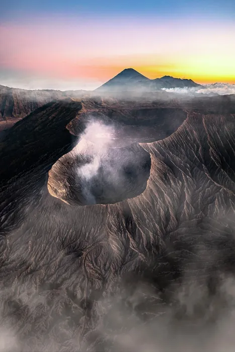 Framed Print : Smoke emitted from volcanoes craters, Bromo Tengger Semeru National Park, East Java, Indonesia Framed Print : Smoke emitted from volcanoes craters, Bromo Tengger Semeru National Park, East Java, Indonesia
