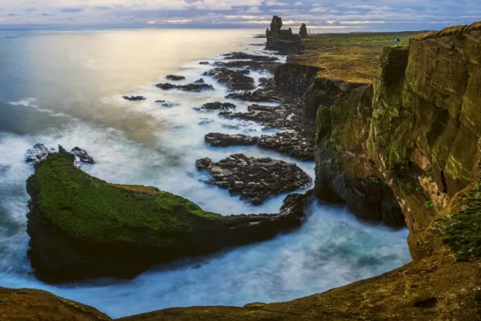 Framed Print : Snaefellsness peninsula, Western Iceland. Panoramic view of the Londrangar rock formation Framed Print : Snaefellsness peninsula, Western Iceland. Panoramic view of the Londrangar rock formation