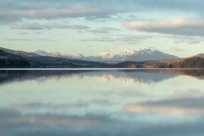Framed Print : Snow-capped mountains reflected in Loch Garry, Lochaber, Scotland, February 2025 Framed Print : Snow-capped mountains reflected in Loch Garry, Lochaber, Scotland, February 2025