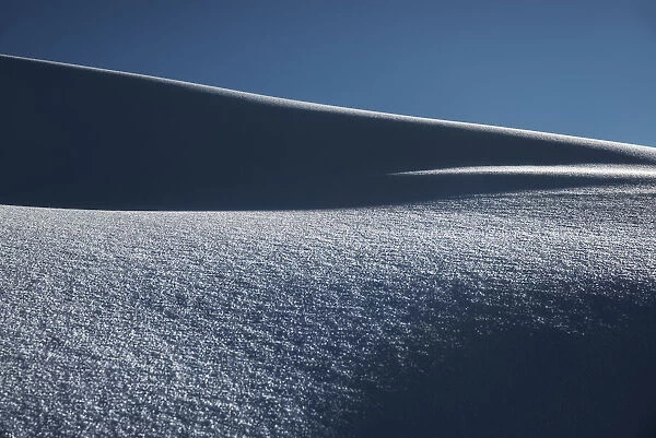 Snow dunes of the Tuscany Appenines. Appennino Tosco Emiliano, Tuscany, Italy