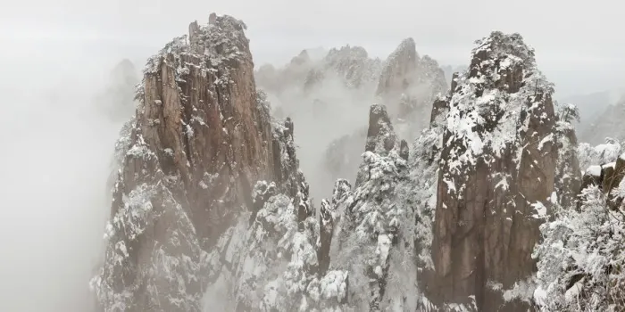 Framed Print : Snow, Huangshan or Yellow Mountains, Anhui Province, China Framed Print : Snow, Huangshan or Yellow Mountains, Anhui Province, China