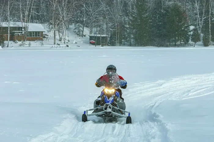 Framed Print : Snowmobile Dorset, Ontario, Canada Framed Print : Snowmobile Dorset, Ontario, Canada