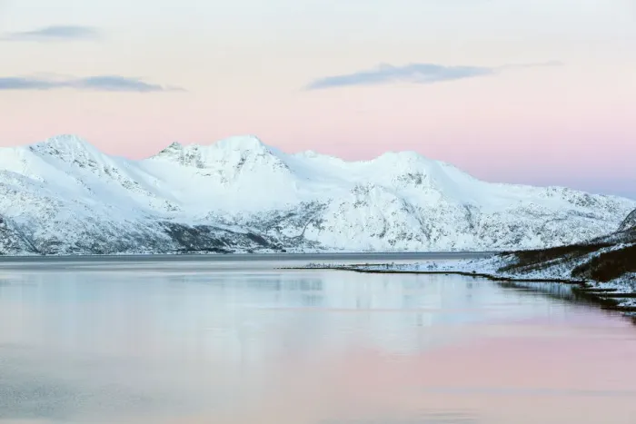Framed Print : Snowy landscape on Kvaloya near Tromso, Troms region, Norway Framed Print : Snowy landscape on Kvaloya near Tromso, Troms region, Norway
