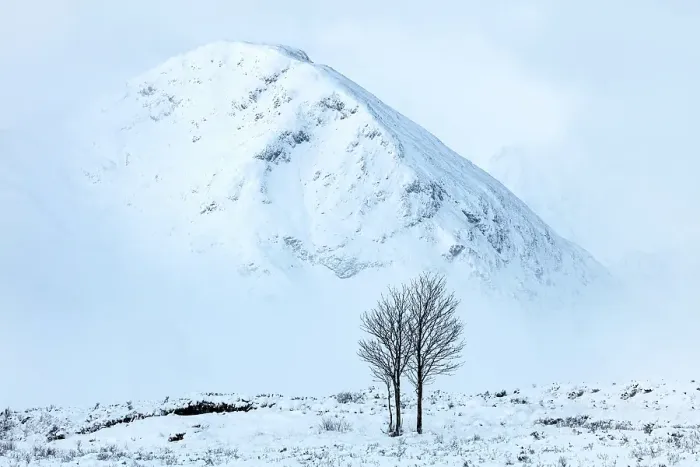 Framed Print : Snowy winter landscape, Rannoch Moor, Highand, Scotland Framed Print : Snowy winter landscape, Rannoch Moor, Highand, Scotland