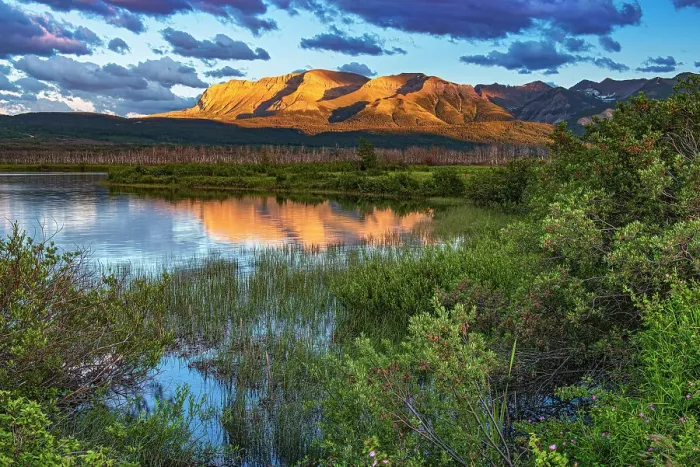 Framed Print : Sofa Mountain at sunset reflected in Lower Waterton Lake Waterton Lakes National Park, Alberta, Canada Framed Print : Sofa Mountain at sunset reflected in Lower Waterton Lake Waterton Lakes National Park, Alberta, Canada