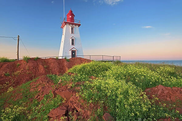 Souris East Lighthouse Souris Harbour. Souris, Prince Edward Island, Canada