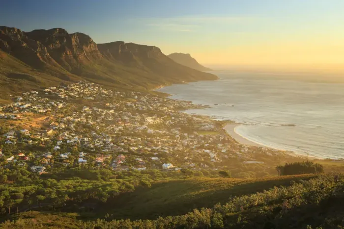 Framed Print : South Africa, Western Cape, Cape Town, Table Montain, Twelve Apostles and Camp s Framed Print : South Africa, Western Cape, Cape Town, Table Montain, Twelve Apostles and Camp s
