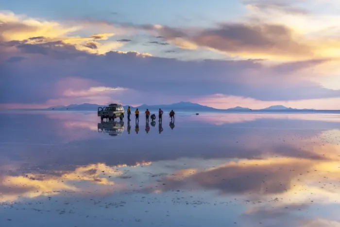 Framed Print : South America, Andes, Altiplano, Bolivia, Salar de Uyuni at sunset Framed Print : South America, Andes, Altiplano, Bolivia, Salar de Uyuni at sunset
