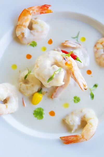 South America, Brazil, Alagoas, Praia do Patacho, a shrimp seafood dish by Alex Attala