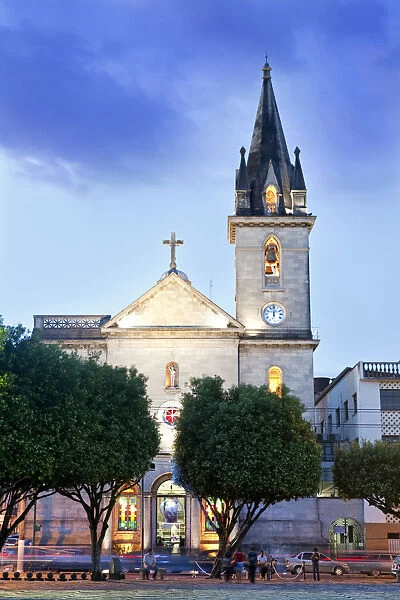 South America, Brazil, Amazonas state, Manaus, Sao Sebastiao church on Sao Sebastiao