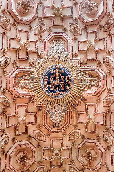South America, Brazil, Bahia, Salvador, Historic centre, the carved ceiling in Salvador