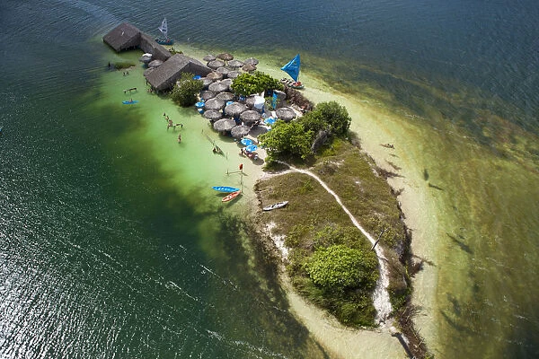 South America, Brazil, Ceara, Jericoacoara, island in Paradise lake (Lagoa Paraiso)