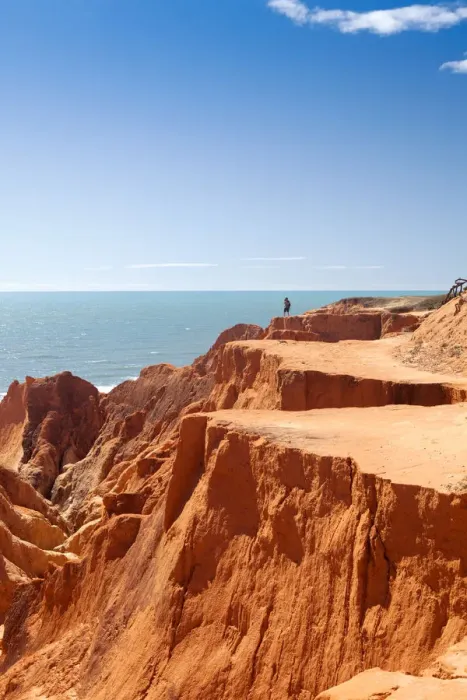 Framed Print : South America, Brazil, Ceara, Morro Branco, a photographer stops to take pictures Framed Print : South America, Brazil, Ceara, Morro Branco, a photographer stops to take pictures