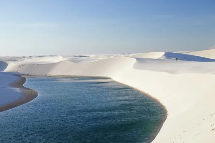 Framed Print : South America, Brazil, Maranhao, dunes and lakes in the Lencois Maranhenses