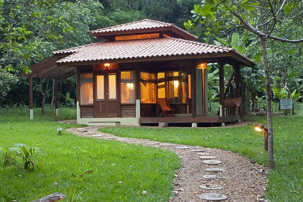 South America, Brazil, Mato Grosso, a private bungalow at Cristalino Jungle Lodge
