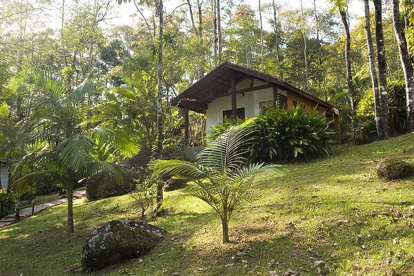 South America, Brazil, Paraty, Costa Verde (Green Coast), a cabana room at the Bromelias