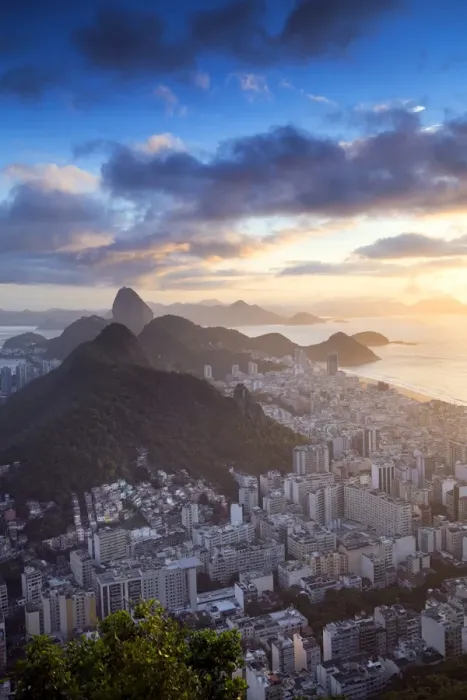 Framed Print : South America, Brazil, Rio de Janeiro, View of Copacabana, Sugar Loaf and Rio city Framed Print : South America, Brazil, Rio de Janeiro, View of Copacabana, Sugar Loaf and Rio city