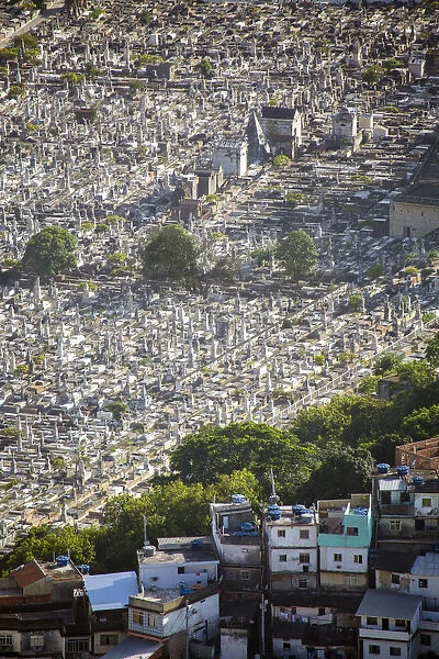 South America, Brazil, Rio de Janeiro, View of Sao Joao Batista cemetery (Saint John