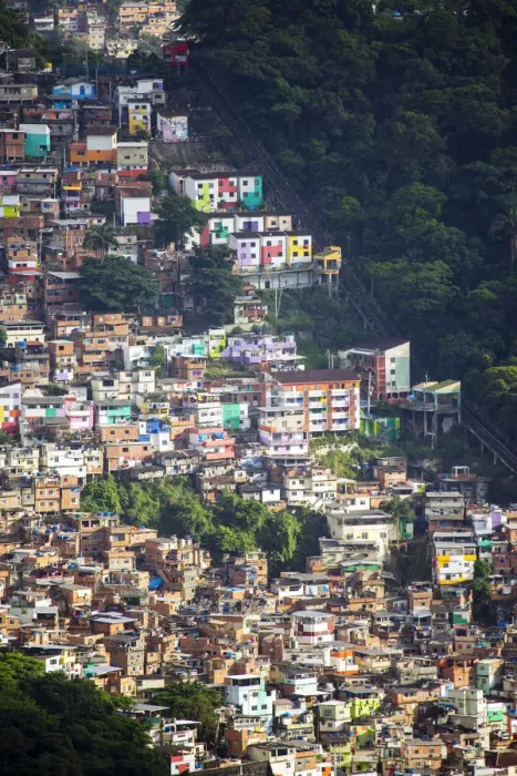 Framed Print : South America, Brazil, Rio de Janeiro, Santa Marta favela in Botafogo Framed Print : South America, Brazil, Rio de Janeiro, Santa Marta favela in Botafogo