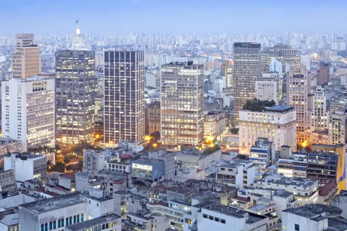 Framed Print : South America, Brazil, Sao Paulo, view from the top of the Terraco Italia Tower