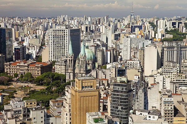 South America, Brazil, Sao Paulo, view of the Palace of Justice, the Metropolitan