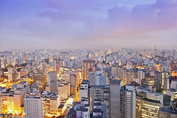 Framed Print : South America, Brazil, Sao Paulo, view from the top of the Terraco Italia Tower