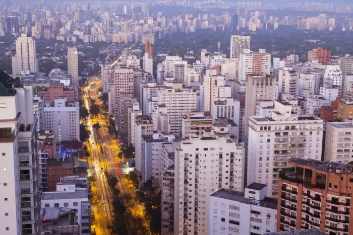 Framed Print : South America, Brazil, Sao Paulo, Sao Paulo city, View of the Jardim Paulisa and Jardins Framed Print : South America, Brazil, Sao Paulo, Sao Paulo city, View of the Jardim Paulisa and Jardins