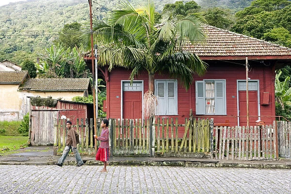 South America, Brazil, Sao Paulo, Santo Andre, Paranapiacaba, an English built wooden