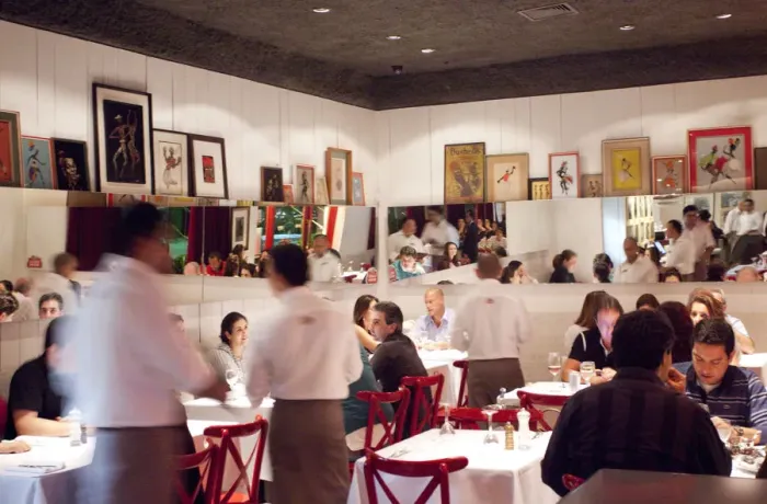 Framed Print : South America, Brazil, Sao Paulo state, Sao Paulo city, the dining room in Framed Print : South America, Brazil, Sao Paulo state, Sao Paulo city, the dining room in