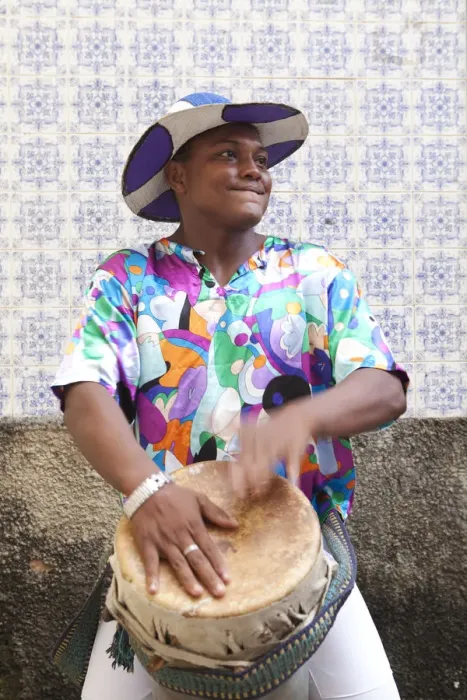 Framed Print : South America, Brazil, tambor drummer from the Tambor de Crioula group Catarina Mina Framed Print : South America, Brazil, tambor drummer from the Tambor de Crioula group Catarina Mina