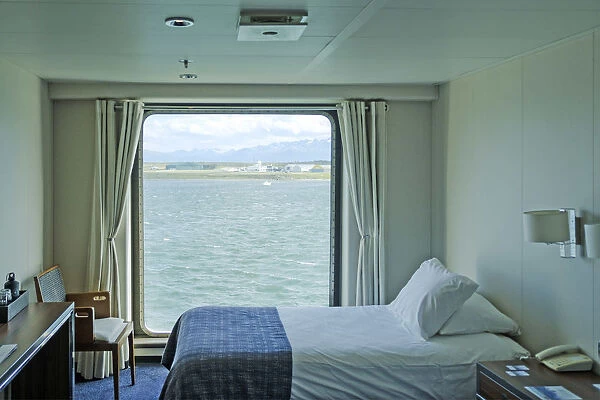 South America, Chile, Patagonia, Cabin on the Stella Australis cruise ship
