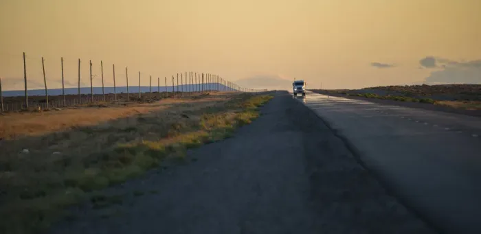Framed Print : South America, Patagonia, Argentina, truck on Ruta 40 highway