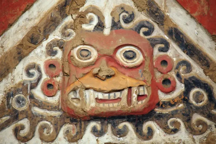 Framed Print : South America, Peru, La Libertad, Trujillo, detail of a mural on the Moche Temple Framed Print : South America, Peru, La Libertad, Trujillo, detail of a mural on the Moche Temple