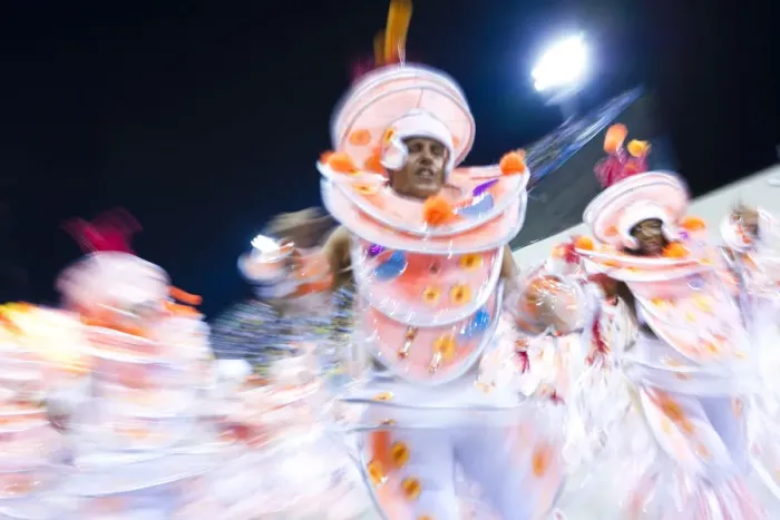 Framed Print : South America, Rio de Janeiro, Rio de Janeiro city, costumed dancers at carnival in Framed Print : South America, Rio de Janeiro, Rio de Janeiro city, costumed dancers at carnival in