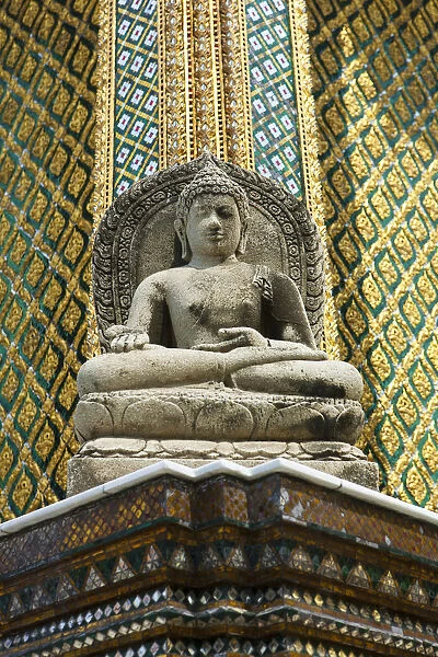 South East Asia, Thailand, Bangkok, Phra Nakhon district, Wat Phra Kaew, sitting buddha
