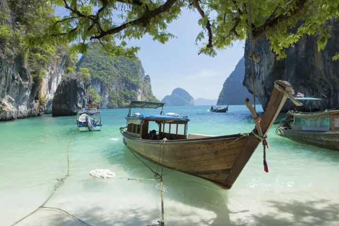 Framed Print : South East Asia, Thailand, Krabi province, Koh Hong archipelago, Koh Lading, long-tail Framed Print : South East Asia, Thailand, Krabi province, Koh Hong archipelago, Koh Lading, long-tail
