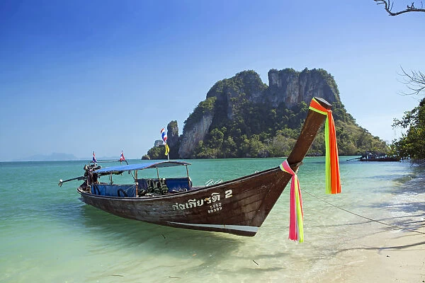 South East Asia, Thailand, Krabi province, Koh Hong archipelago, Koh Pak Bia, long-tail