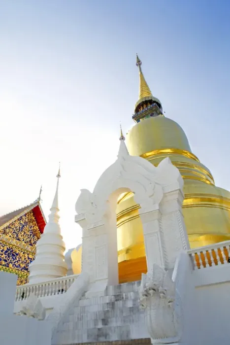 Framed Print : South East Asia, Thailand, Lanna, Chiang Mai, Wat Wat Suan Dok, golden stupa (chedi) Framed Print : South East Asia, Thailand, Lanna, Chiang Mai, Wat Wat Suan Dok, golden stupa (chedi)