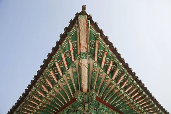South Korea, Gyeongju, Bulguksa Temple, Roof Detail