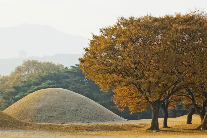 Framed Print : South Korea, Gyeongju, Royal Tomb of King Naemul of Silla Framed Print : South Korea, Gyeongju, Royal Tomb of King Naemul of Silla